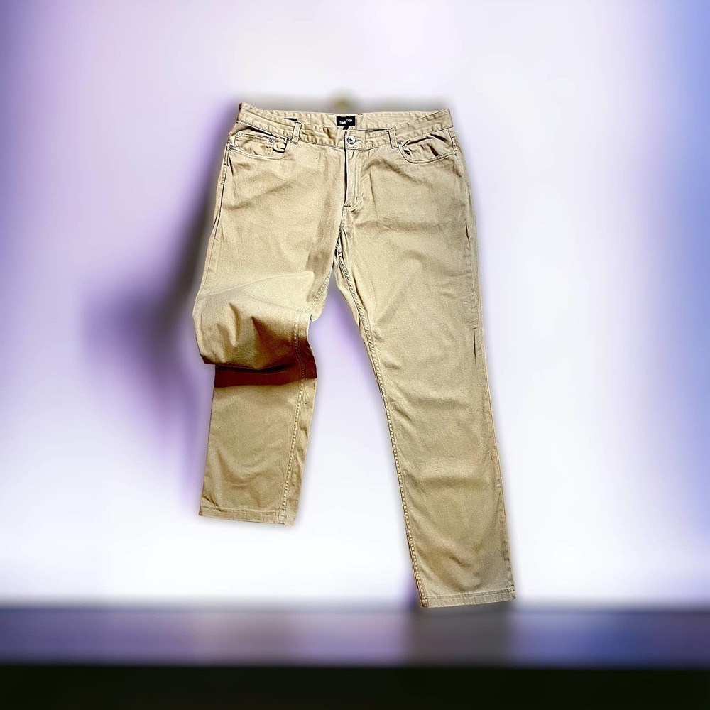 Frank and Oak Lincoln Pants Men’s Reworked Tan Stretch Size 36/31 READ